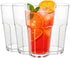 MICHLEY Unbreakable Drinking Glasses Set of 4, 12oz Tritan Plastic Highball Tumbler Glassware