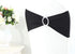 Tosnail 50 Pack Spandex Chair Sashes - Black Wedding Chair Decoration Party Covers