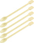 500 Pcs Disposable Plastic Coffee Tea Stirrer Spoon, Mini Stir Swizzle Sticks, Beige