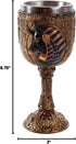 Pacific Giftware Egyptian Anubis God of Underworld Golden Wine Goblet, Stainless Steel Liner, 6oz