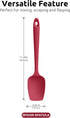 U-Taste Silicone Spoon Spatula Set: 600ºF Heat Resistant Food Grade Flexible Rubber Spoonula, Nonstick Cooking Mixing Scooping Kitchen Baking Scraper Utensils Set of 3 for Pan, Pot, Bowl (Colorful) by U-Taste