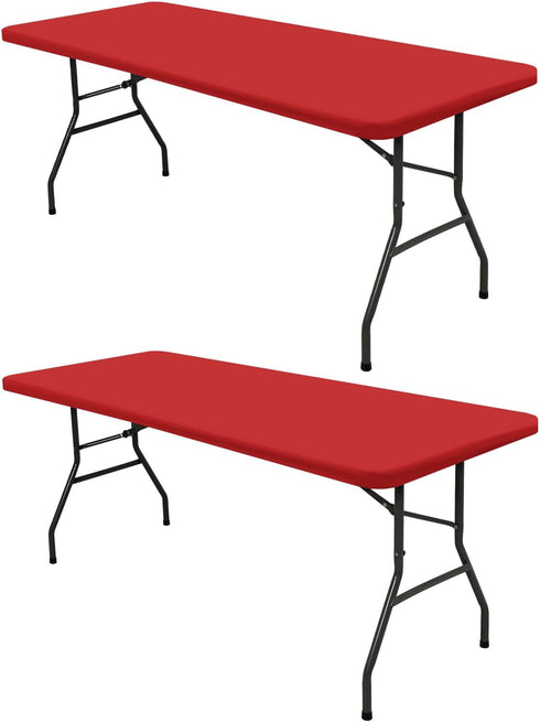 2 Pack Picnic Fitted Table Cover for 6 Foot Tablecloth for Rectangle
