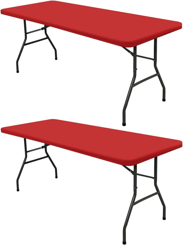 2 Pack Picnic Fitted Table Cover for 6 Foot Tablecloth for Rectangle