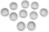 " Inch Diameter White Round Ceramic Sauce Bowls, Set of 10 Pieces Miniature Tableware
