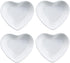 Heart-shaped Multipurpose Ceramic Sauce Dish - Seasoning Dishes Sushi Dipping Bowl Appetizer Plates (Set of 4)