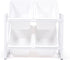 Humble Crew Compact 4 Bin Organizer with Metal Frame, White