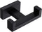 APLusee Double Robe Towel Hook, Stainless Steel Square Dual Coat Hook, Matte Black Utility Storage Hanger