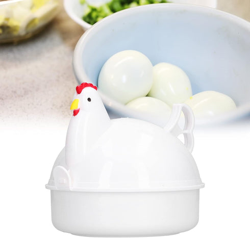 Egg Cooker, Chicken Shaped Microwave Boiler, Heat Resistant, Freely Control Egg Tenderness for Home Kitchen