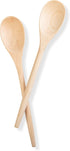 Wooden Cooking Spoons Set - 14 Inch Maple Wood Mixing Spoon, Nonstick Kitchen Serving Utensil, 2 Pieces