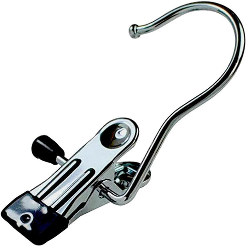 12PCS Heavy Duty Laundry Hanging Hooks with Clips, Portable Metal Drying Clip for Bras, Socks, Towels