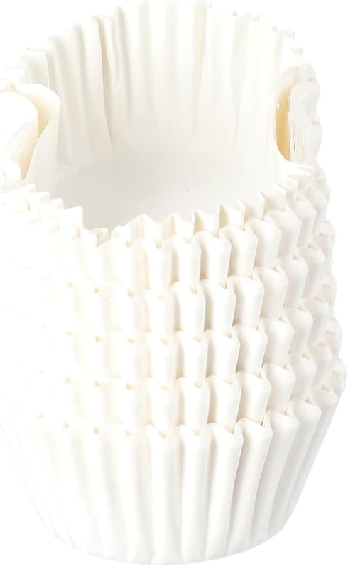 Oval Paper Baking Cups, Cupcake Liners for Muffins, Oval Mini Cake Mould Kitchen Supplies (White)