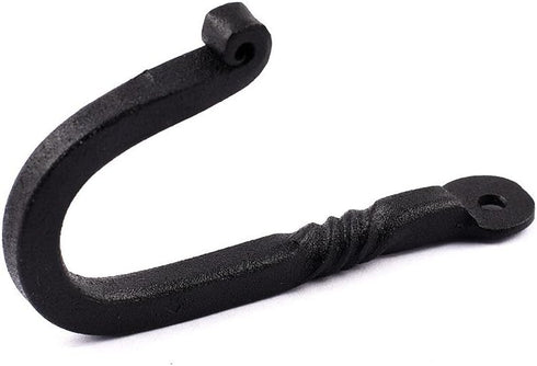 Renovators Supply Black Wrought Iron Bathroom Hooks, 3.5 in., Pack of 3