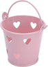 Tinplate Metal Bucket with Handle, 12pcs Mini Hollow Love Candy and Snack Storage Tin Bucket for Gardening Crafts, Home