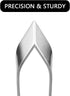 2 Pieces Fish Bone Tweezers, Stainless Steel Flat and Slant Tweezers, Pliers Remover Tool (4.6")