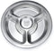 Litewoo Stainless Steel Round Divided Plate - 4 Sections
