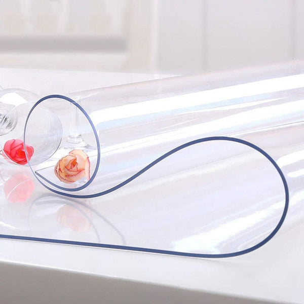 NECAUX Custom 18 x 63 Inch Clear Table Cover Protector, 1.5mm Thick