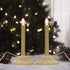 GOOTHY 1 Light Electric Window Candles, 2 Pack Christmas Candle Lights with 4 C7 Clear Bulbs, Ivory