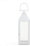 Zings & Thingz Manhattan Hanging Cable Candle Holder Lantern, Decorative Light Home Decor, 15" Tall, White