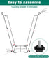 Tuohours 30-45 Outdoor Trash Bag Holder Stand - Heavy Duty Metal Garden Garbage Bag Support Frame for Gallon Capacity