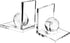 MerryNine Crystal Book Ends with Crystal Ball, 2 Pcs Clear L Shape