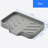 4.7" 3.6") Sponge Holder with Drain Spout, Silicone Sponge Tray for Kitchen Sink, Rubber Soap Dish for Shower Bathroom