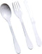 KNORK Eco 24 Piece Plant Based Cutlery, Reusable Bamboo Flatware Set, White