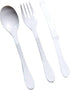 KNORK Eco 24 Piece Plant Based Cutlery, Reusable Bamboo Flatware Set, White