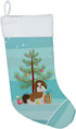 Caroline's Treasures CK3459CS Imperial Shih Tzu Christmas Tree Stocking, Teal Hanging Decor for Holiday Season