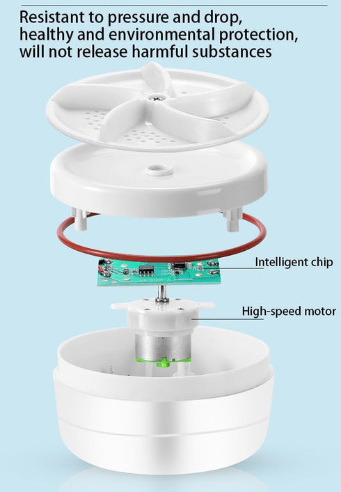Portable Mini Turbo Washer, Compact Washing Machine for Underwear, Baby Clothes, Travel, Apartments