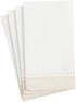 Caspari Linen Border Paper Linen Guest Towel Napkins in Natural, Two Packs