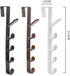 Sadiyamo 5 Layers Over The Door Hook Organizer Rack - Hanger Backpack Handbag Door Hook, Pack of 2 (Brown)