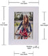 Malden International Designs Rustic Fashion Wide Linear Wooden Picture Frame, White Wash, 5x7