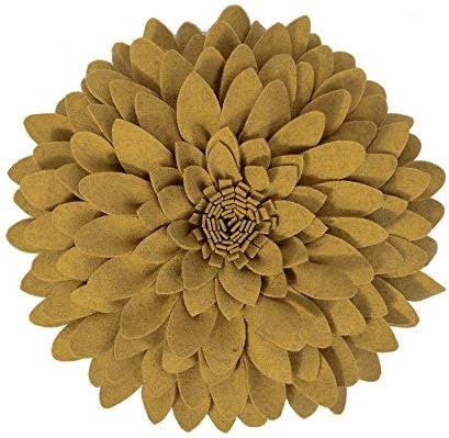 3D Flower Decorative Throw Pillows with Inserts, Handmade Round Accent Cushions for Home Decor