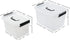 Plastic Bin with Lid - Mixed Size Latching Storage Box, 2 Packs, 6 Quart & 12 Quart