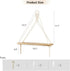 Set 2 Mkono Macrame Hanging Shelves Boho Wall Decor of Rustic Wood Floating Storage Shelf for Bedroom Bathroom Living