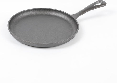 HAWOK 4 Pcs Cast Iron Mini Griddle - 6.3'' Round Pre-seasoned Griddle Pan for Indoor and Outdoor Use