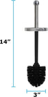 Blue Toilet Brush with Stainless Steel Holder, Chrome Cleaning Brush Holder, Toilet Bowl Cleaner