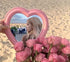 BinaryABC Heart Makeup Mirror - Cosmetic Mirror Wall Desktop Mirror for Bedroom (Pink)