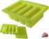 Butter Molds Large 4 Cavities Silicone Butter Mold - Pudding & Jello Shot Mold with Lid (Yellow)