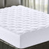 MATBEBY Quilted Fitted Twin Mattress Pad, Cooling Breathable Fluffy Soft Cover, Stretches up to 21 Inch Deep, White
