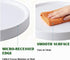 12.4inch 2Pack (12.4inch) Plant Caddy with Hidden Wheels White Round Rolling Plant Stands ,Mobile Tray Trolley