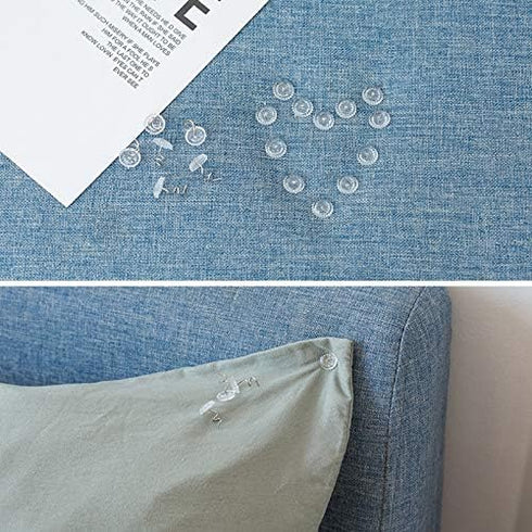 Sowaka 120 Pcs Clear Heads Twist Pins, Upholstery Fasteners for Sofa Car Van Home Furniture