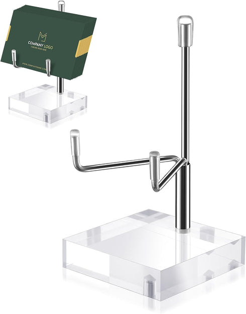 Sibba Adjustable Plate Stands for Display, Metal Arms, Clear Acrylic Base, Small Holder for Photos, Books, Home Décor