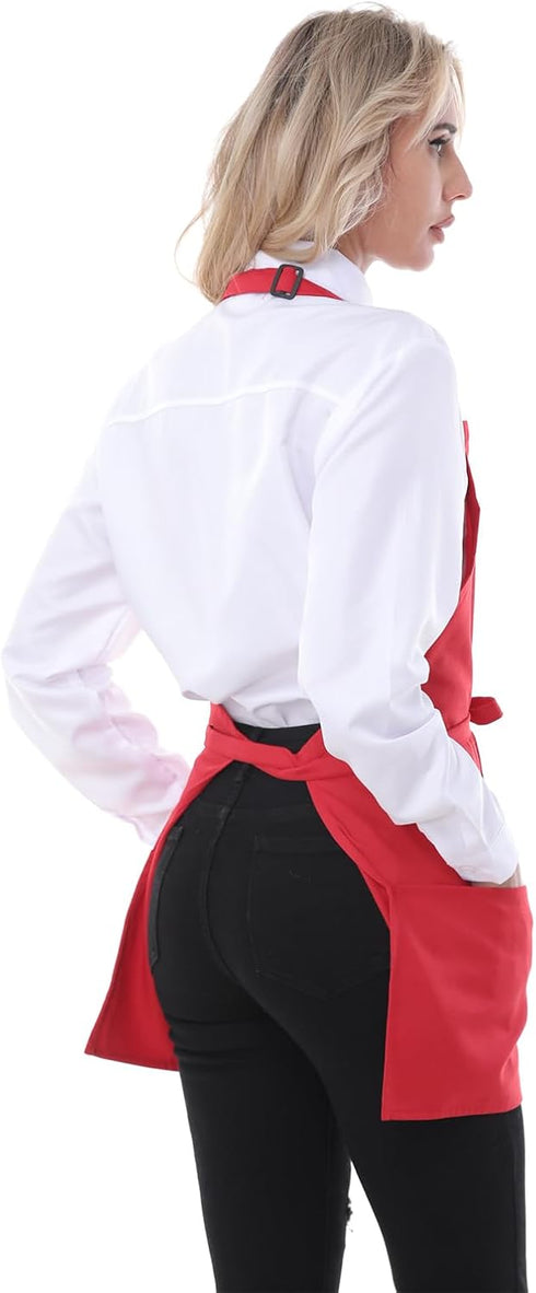 Chef Aprons for Men and Women with Pockets, Server Aprons for Cooking