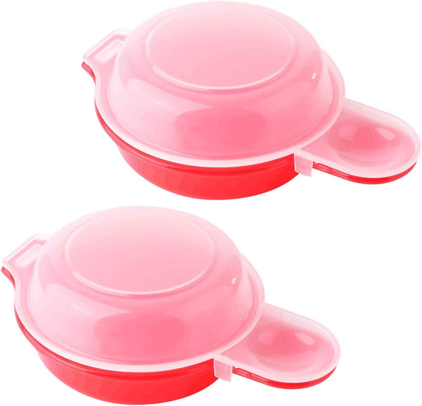 2pcs Microwave Egg Cooker, Fast 1 Minute Egg Maker for Hamburg Omelet Kitchen Cooking Tool