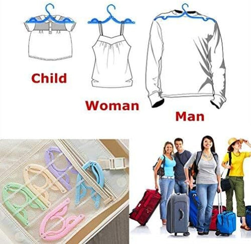 10 Pcs Travel Hangers, Portable Folding Clothes Hanger, Cruise Ship Essentials Accessories
