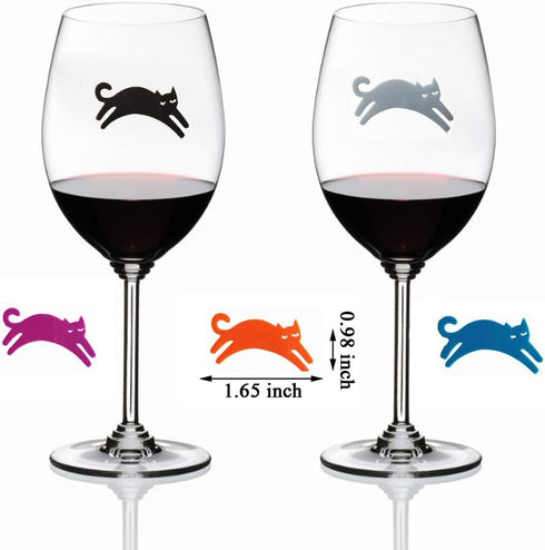WZT 30 Piece Silicone Drink Markers, Multi-Purpose Wine Glass Markers for Bar, Party, Dinner Parties