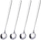 Stainless Steel Coffee Spoons, 6.7 Inch Stirring Spoons for Coffee, Tea, Dessert, Ice Cream (Round-Silver-4Pack)