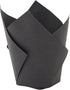 Juvale 100-Piece Bulk Black Tulip Cupcake Liners - 2 x 3.5 Inches Medium Baking Wrappers for Parties & Events
