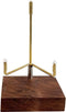 Adjustable Brass Crystal Display Stand with Walnut Base for Mineral Specimens, Rock Display Easel Metal Holder